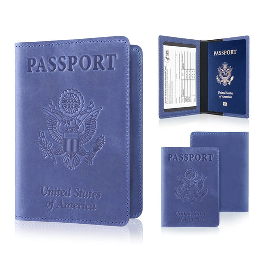 Ciana Vaccine Card and Passport Holder Cerulean Grapevine