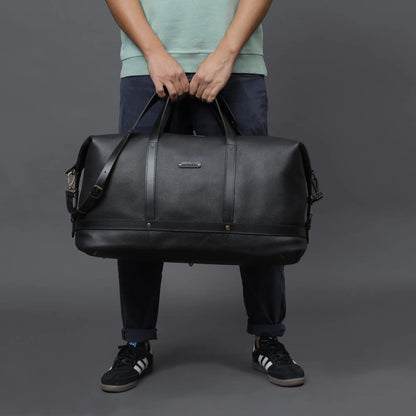 Runway Leather Travel Bag Cyan Beech