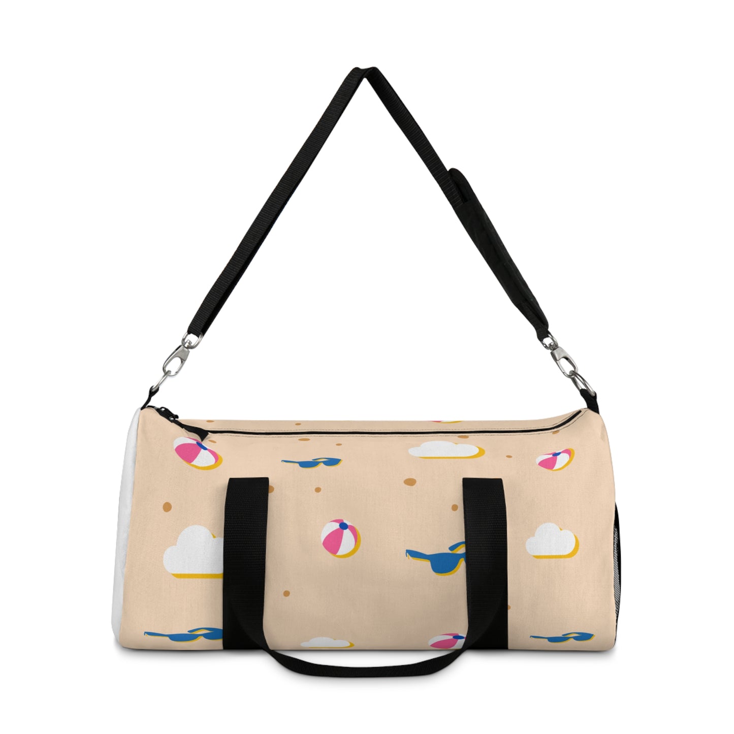 Beach Vibes Duffel Bag | Summer Travel, Gym Bag, Weekend Getaway, Stylish Sports Bag, Fun Cloud Print