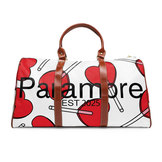Paramore Waterproof Travel Bag - Heart Design Duffle, Beach Bag, Gym Tote, Vacation Essential, Gift for Travelers, Trendy Luggage Printify