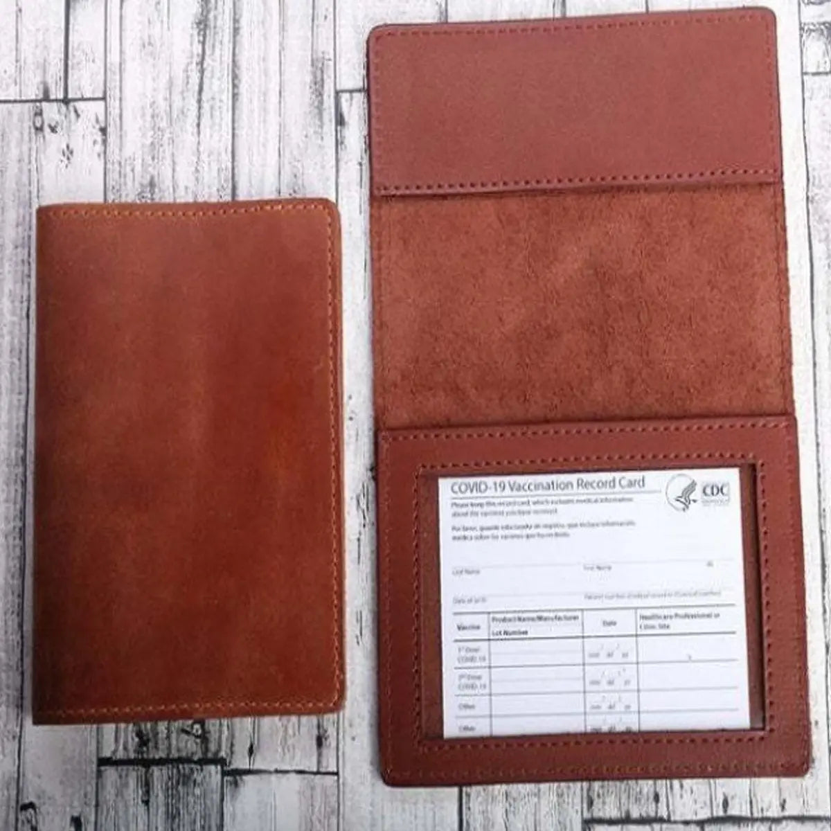 VIP 3 In 1 Card Holder For Vaccination Card, ID And Passport Salmon Lucky