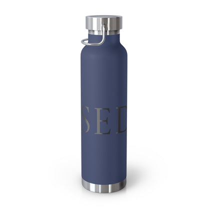 Elegant Copper Insulated Water Bottle - 22oz, Stylish Drinkware, Eco-Friendly Gift, Motivational Quotes, Perfect for Travel, Gym, Yoga