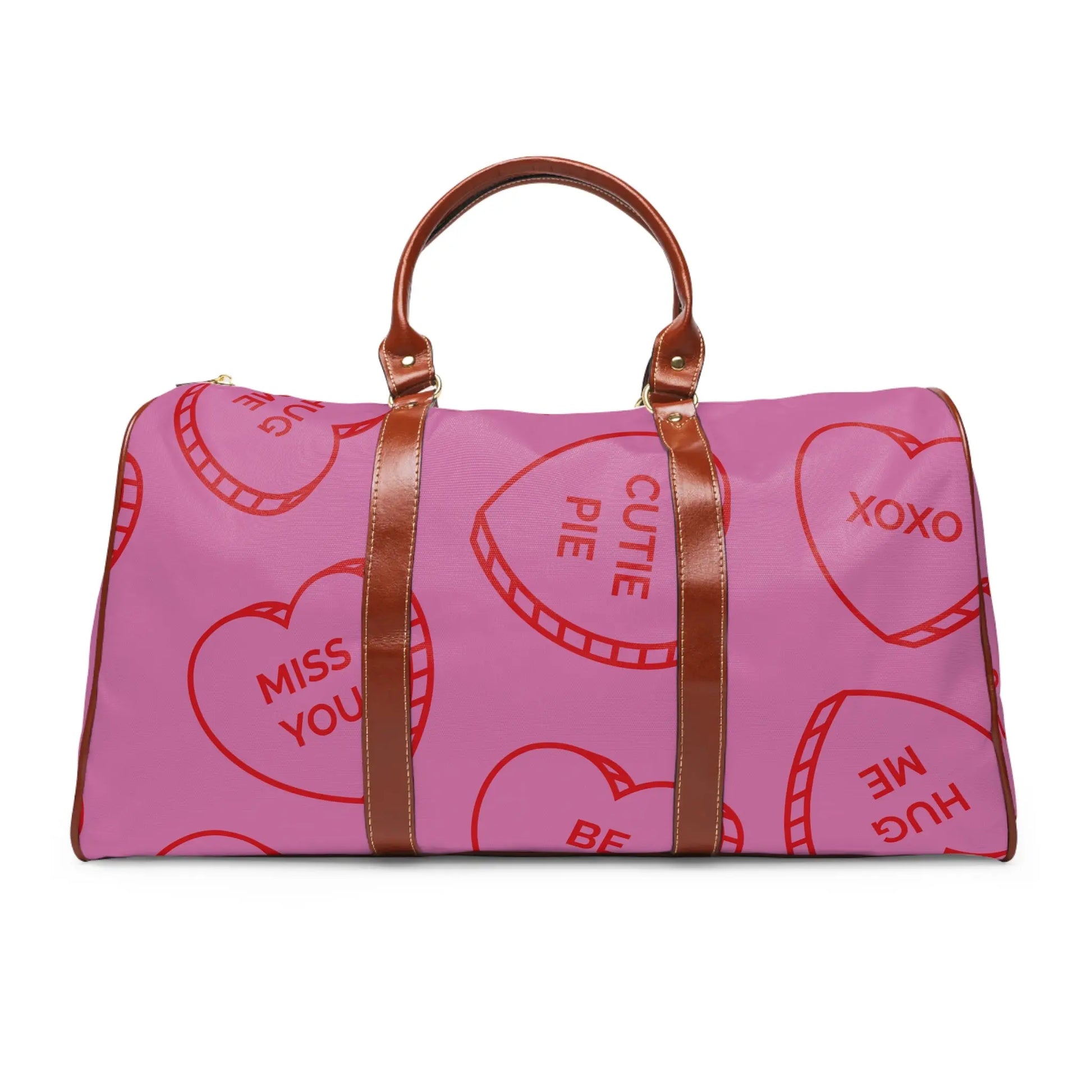 Cute Waterproof Travel Bag for Weekend Getaways, Gym, or Vacation, Great for Valentines, XOXO Design, Stylish Luggage Printify