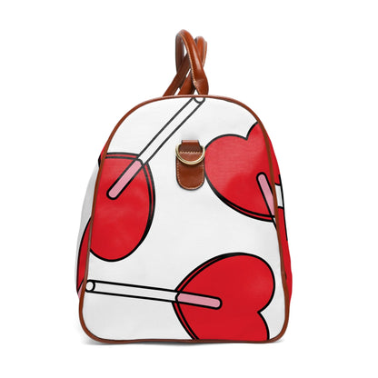 Paramore Waterproof Travel Bag - Heart Design Duffle, Beach Bag, Gym Tote, Vacation Essential, Gift for Travelers, Trendy Luggage Printify