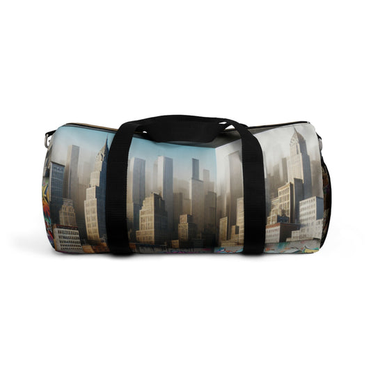 Cityscape Duffel Bag | Stylish Gym Bag, Travel Bag, Weekend Bag, Sports Bag, Fashionable Carry-On, Perfect Gift for Adventurers