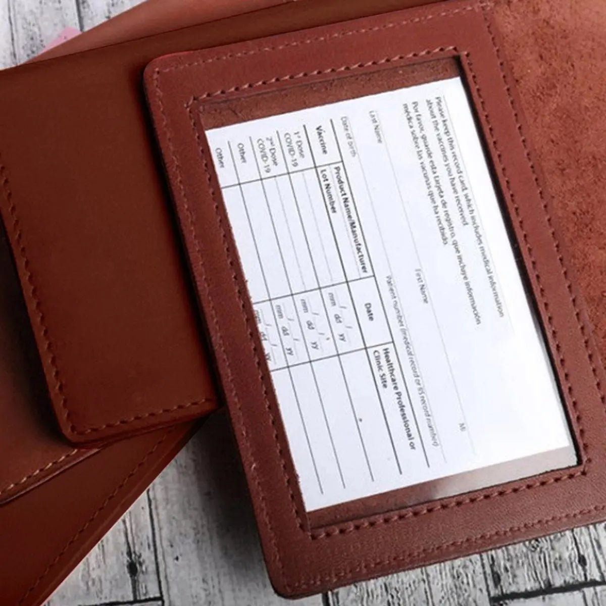 VIP 3 In 1 Card Holder For Vaccination Card, ID And Passport Salmon Lucky