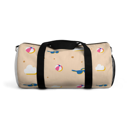 Beach Vibes Duffel Bag | Summer Travel, Gym Bag, Weekend Getaway, Stylish Sports Bag, Fun Cloud Print