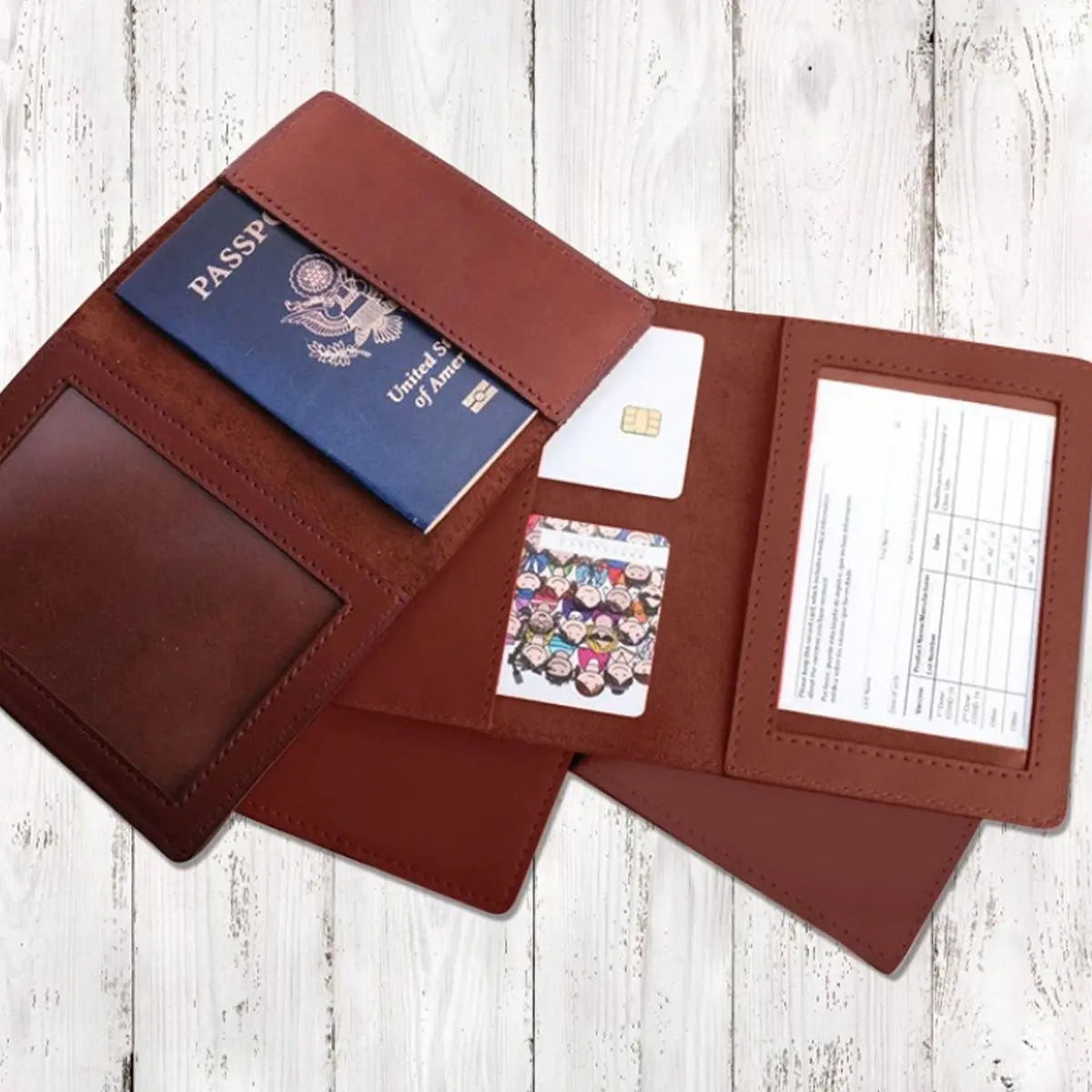 VIP 3 In 1 Card Holder For Vaccination Card, ID And Passport Salmon Lucky