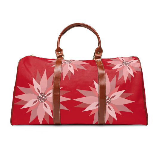 Stylish Waterproof Travel Bag with Floral Design, Duffle Bag, Weekend Getaway Bag, Gym Bag, Perfect for Holidays and Adventures Printify