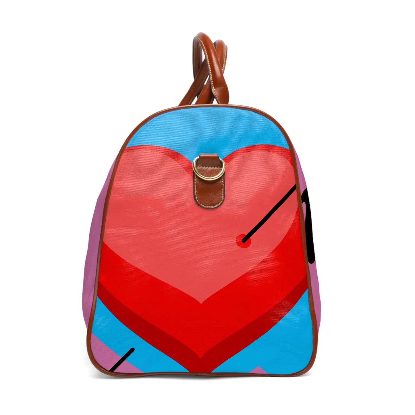 Vibrant Heart Waterproof Travel Bag - Ideal for Adventures, Gym, Weekend Getaways, Valentine's Day, Gifts for Travelers Printify