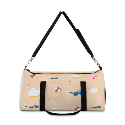Beach Vibes Duffel Bag | Summer Travel, Gym Bag, Weekend Getaway, Stylish Sports Bag, Fun Cloud Print