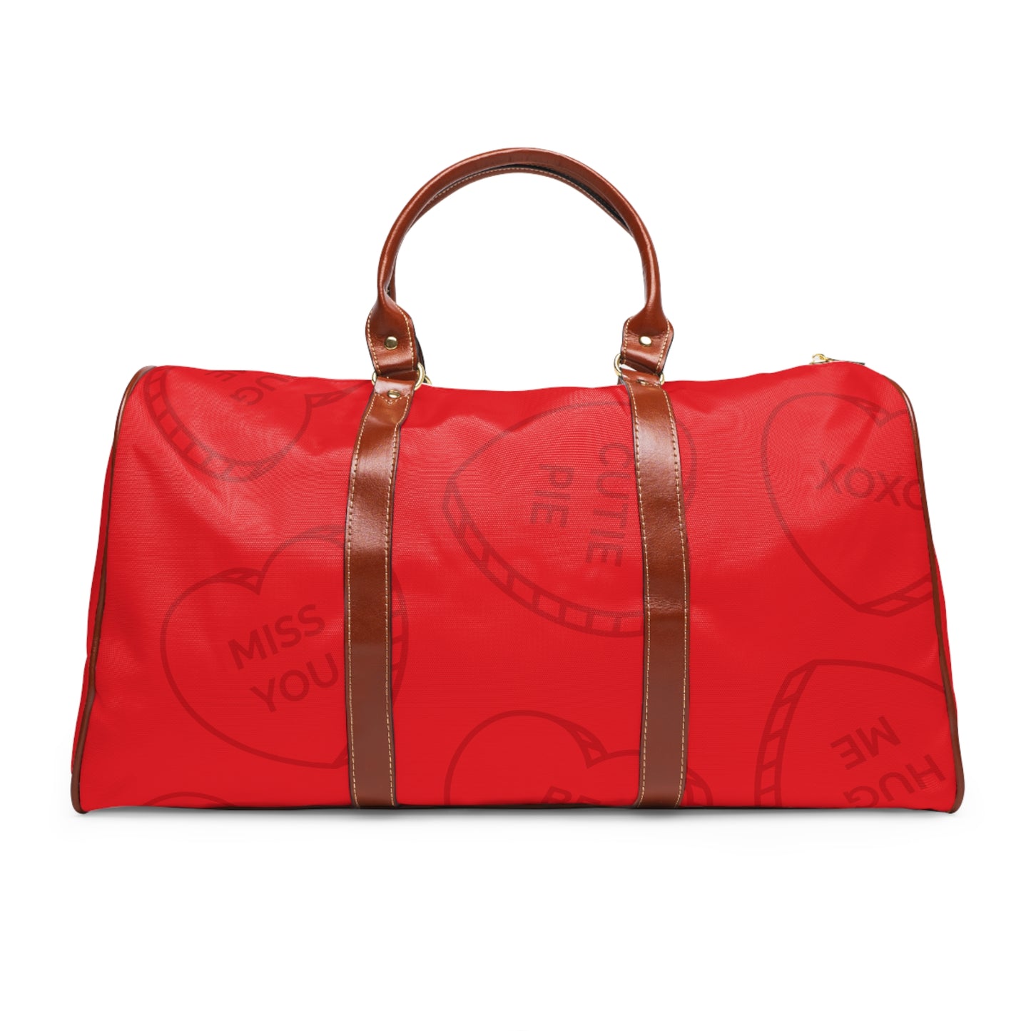 Chic Waterproof Travel Bag for Adventurers, Overnight Getaways, Gym, Beach, Gifts, 'Miss You' Design