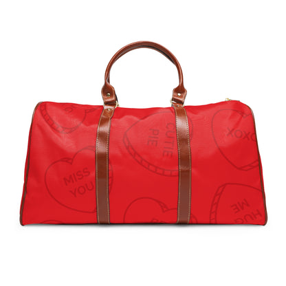 Chic Waterproof Travel Bag for Adventurers, Overnight Getaways, Gym, Beach, Gifts, 'Miss You' Design