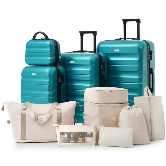 Hardshell ABS Luggage Set - Lightweight & Durable Suitcases with Dual