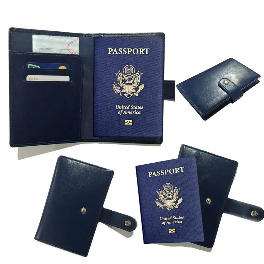 Passport Wallet with RFID Safe Lock Salmon Lucky