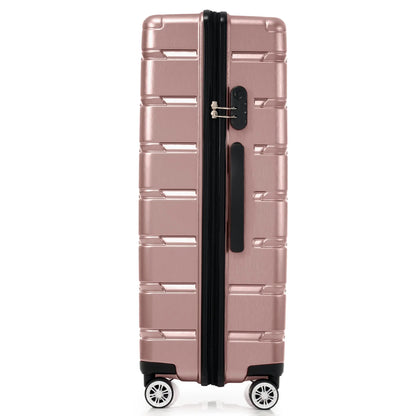 Hardshell Luggage Set 3 Piece, Durable ABS+PC Travel Suitcase with