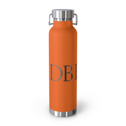 Elegant Copper Insulated Water Bottle - 22oz, Stylish Drinkware, Eco-Friendly Gift, Motivational Quotes, Perfect for Travel, Gym, Yoga