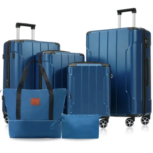 Hardshell Luggage Sets 6 Piece Suitcase Set, Expandable Lightweight