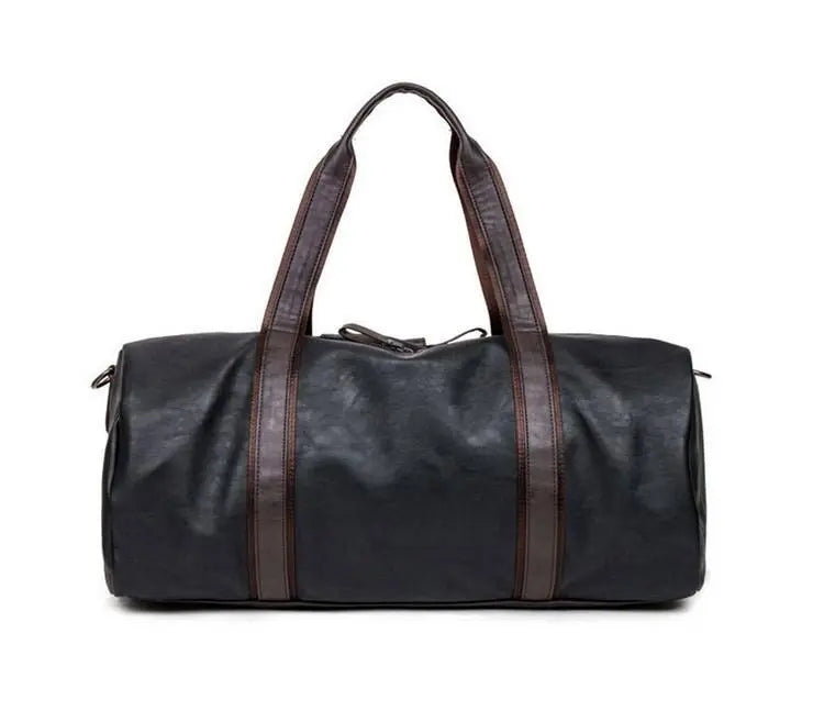 Leather Leisure Travel Duffel Bag For Men And Women Maroon Asteria