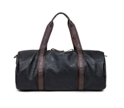 Leather Leisure Travel Duffel Bag For Men And Women Maroon Asteria