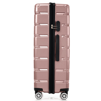 Hardshell Luggage Set 3 Piece, Durable ABS+PC Travel Suitcase with