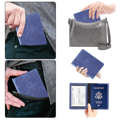 Ciana Vaccine Card and Passport Holder Cerulean Grapevine