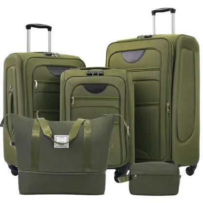 Softside Luggage Expandable 3 Piece Set Suitcase with Duffel Bag