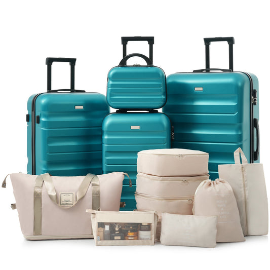 Hardshell ABS Luggage Set - Lightweight & Durable Suitcases with Dual