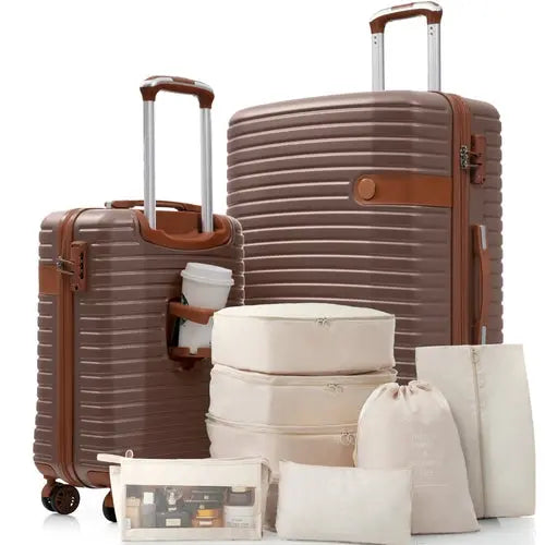 Hardshell Luggage Set with TSA Lock, 360° Spinner Wheels, Lightweight