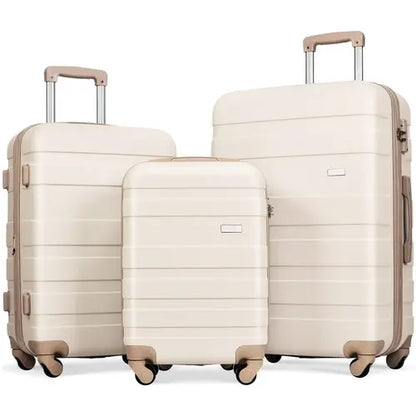 Luggage Sets New Model   ABS Hardshell 3pcs Clearance Luggage Hardside Sangria Beech