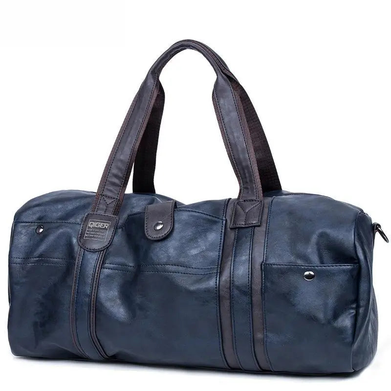 Leather Leisure Travel Duffel Bag For Men And Women Maroon Asteria