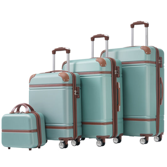 Hardshell Luggage Sets 4 Pieces 20'+24'+28' Luggages and Cosmetic Case
