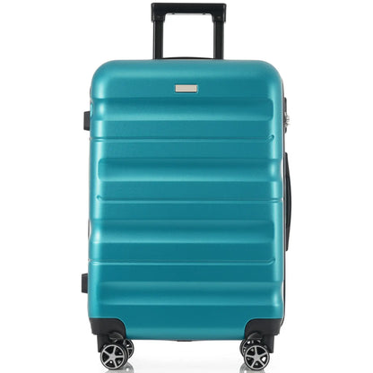 Hardshell ABS Luggage Set - Lightweight & Durable Suitcases with Dual Sangria Beech
