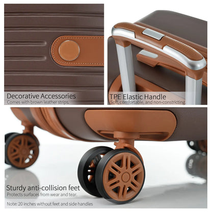 Hardshell Luggage Set with TSA Lock, 360° Spinner Wheels, Lightweight
