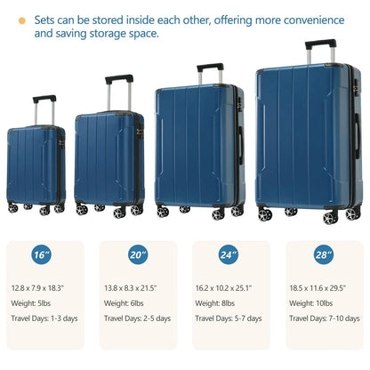 Hardshell Luggage Sets 6 Piece Suitcase Set, Expandable Lightweight