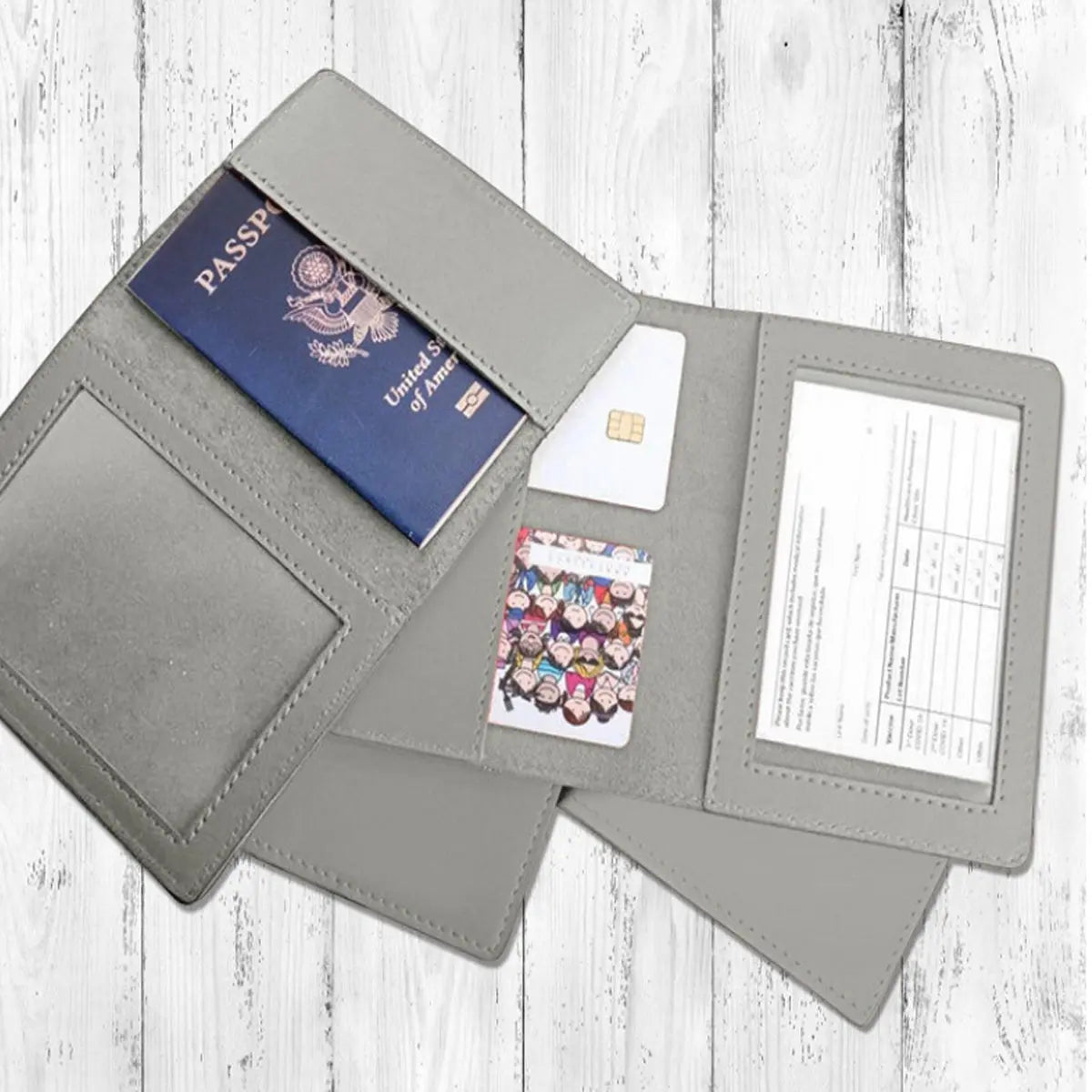 VIP 3 In 1 Card Holder For Vaccination Card, ID And Passport Salmon Lucky