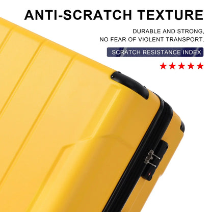 Luggage Sets 3 Piece, Expandable Hard shell ABS Suitcases with Double
