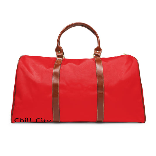 Waterproof Travel Bag – Durable Beach, Gym, or Weekend Trip Tote, Stylish Waterproof Luggage with Chic Brown Straps