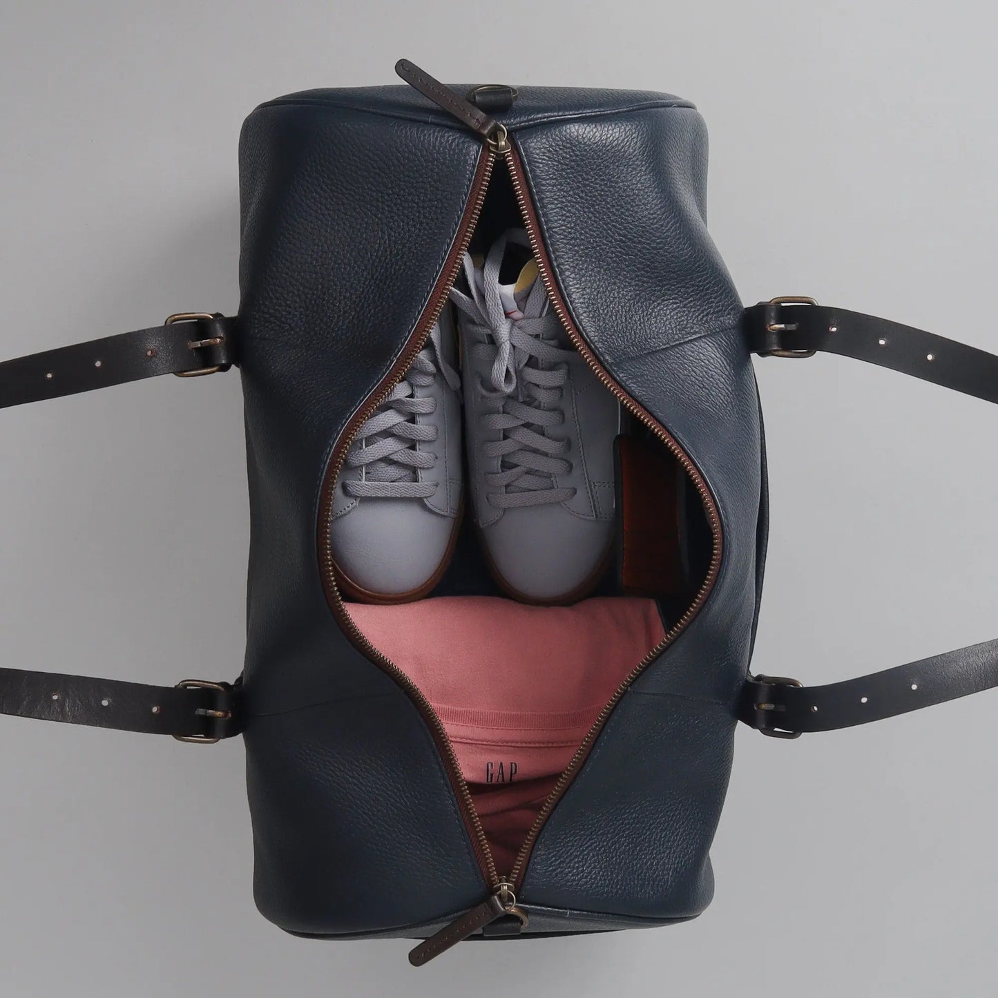 Miami Leather Gym Bag Cyan Beech