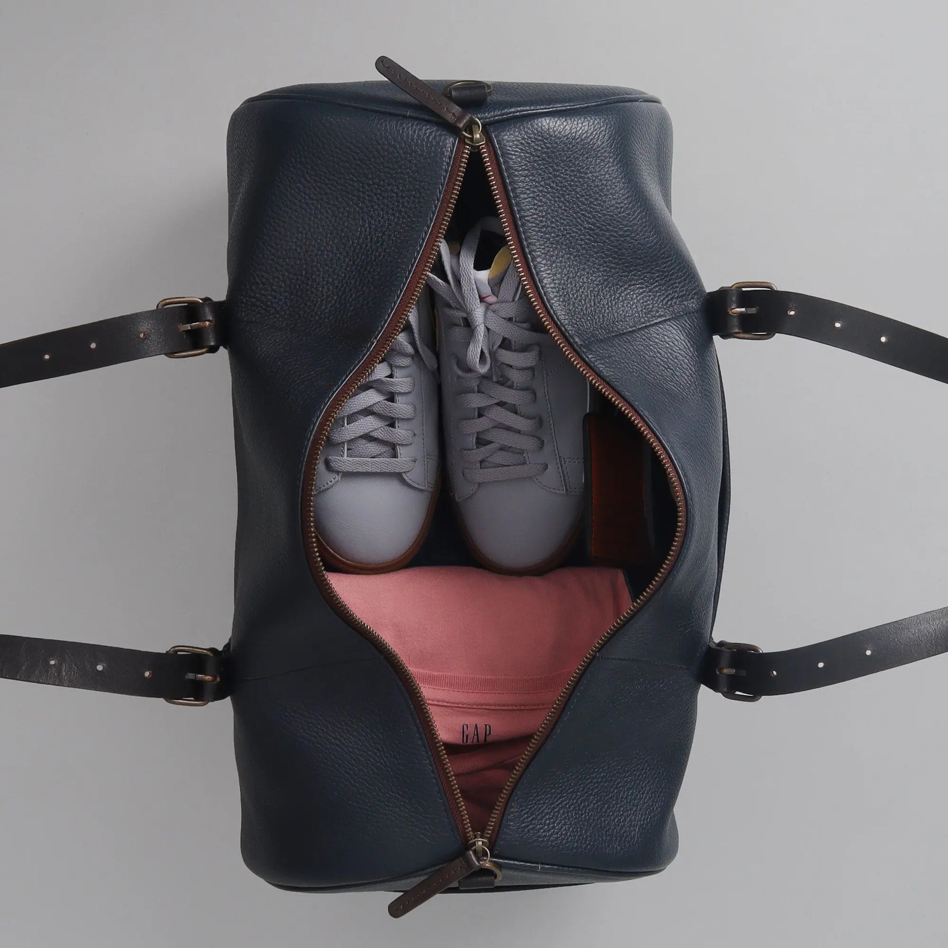 Miami Leather Gym Bag Cyan Beech