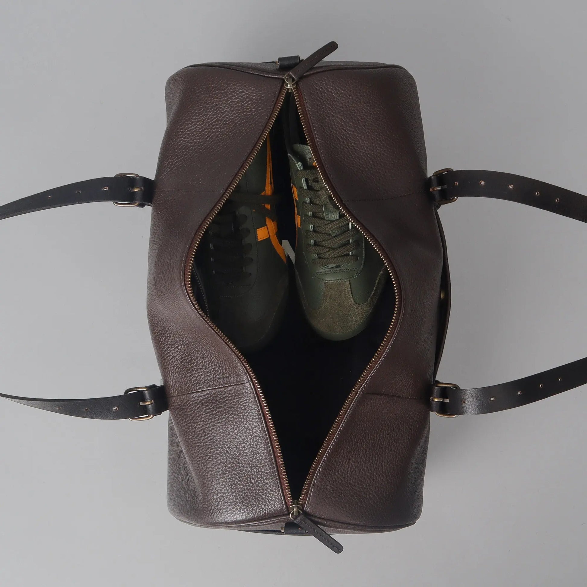 Miami Leather Gym Bag Cyan Beech