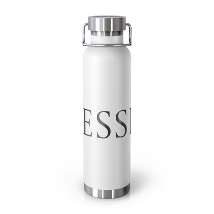 Elegant Copper Insulated Water Bottle - 22oz, Stylish Drinkware, Eco-Friendly Gift, Motivational Quotes, Perfect for Travel, Gym, Yoga