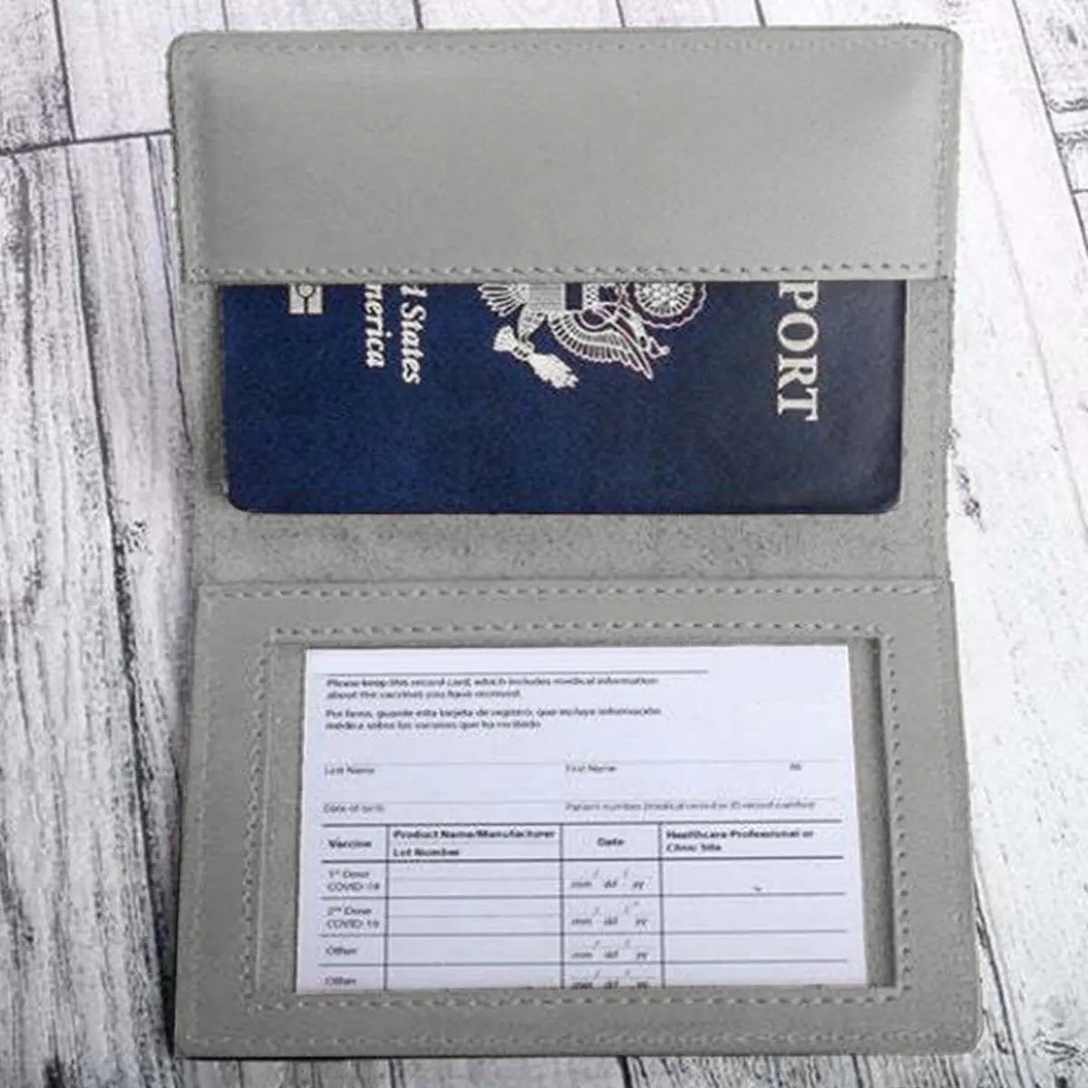 VIP 3 In 1 Card Holder For Vaccination Card, ID And Passport Salmon Lucky