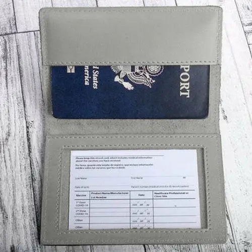 VIP 3 In 1 Card Holder For Vaccination Card, ID And Passport Salmon Lucky