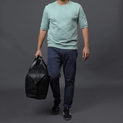 Runway Leather Travel Bag Cyan Beech