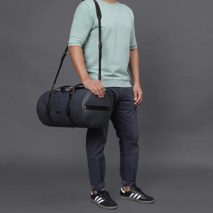 Miami Leather Gym Bag Cyan Beech