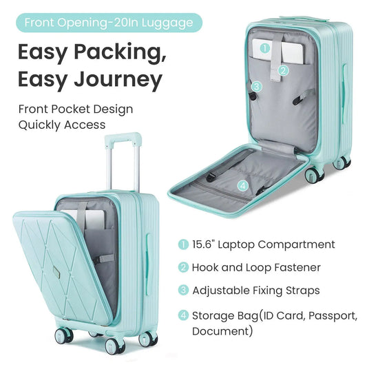 Luggage Sets 3 Piece(20/24/28), Expandable Carry On Luggage with TSA Sangria Beech