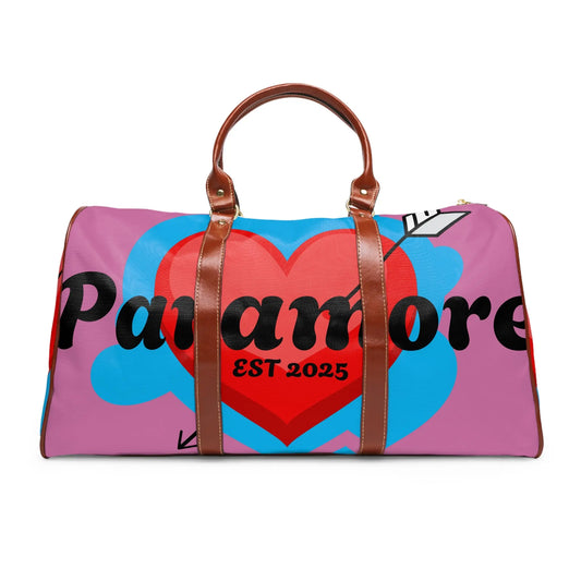Vibrant Heart Waterproof Travel Bag - Ideal for Adventures, Gym, Weekend Getaways, Valentine's Day, Gifts for Travelers Printify