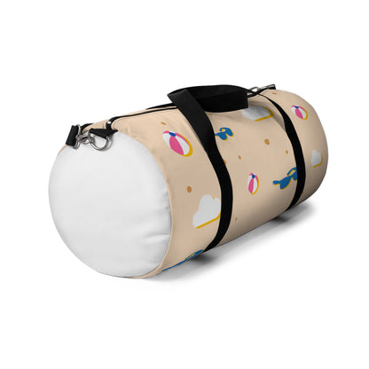 Beach Vibes Duffel Bag | Summer Travel, Gym Bag, Weekend Getaway, Stylish Sports Bag, Fun Cloud Print