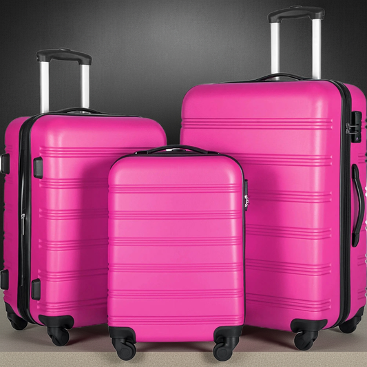 3 Piece Luggage Set Hardside Spinner Suitcase with TSA Lock 20' 24'